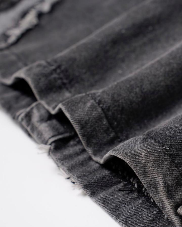 Distressed Patchwork Denim Vest