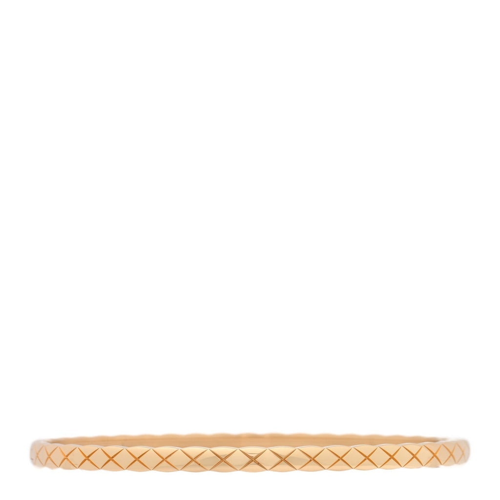 18K Yellow Gold Mini Coco Crush Bangle Bracelet L