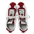 Scamosciato Womens Plume Sneakers 37.5 White Cerise