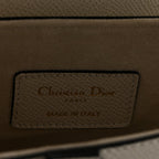 Grained Calfskin Mini Saddle Bag White