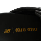 X NEW BALANCE Bleached Calfskin 530 SL Slip-On Sneakers Mules 37 Black