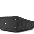 Lambskin Cannage Large Lady Dior Black