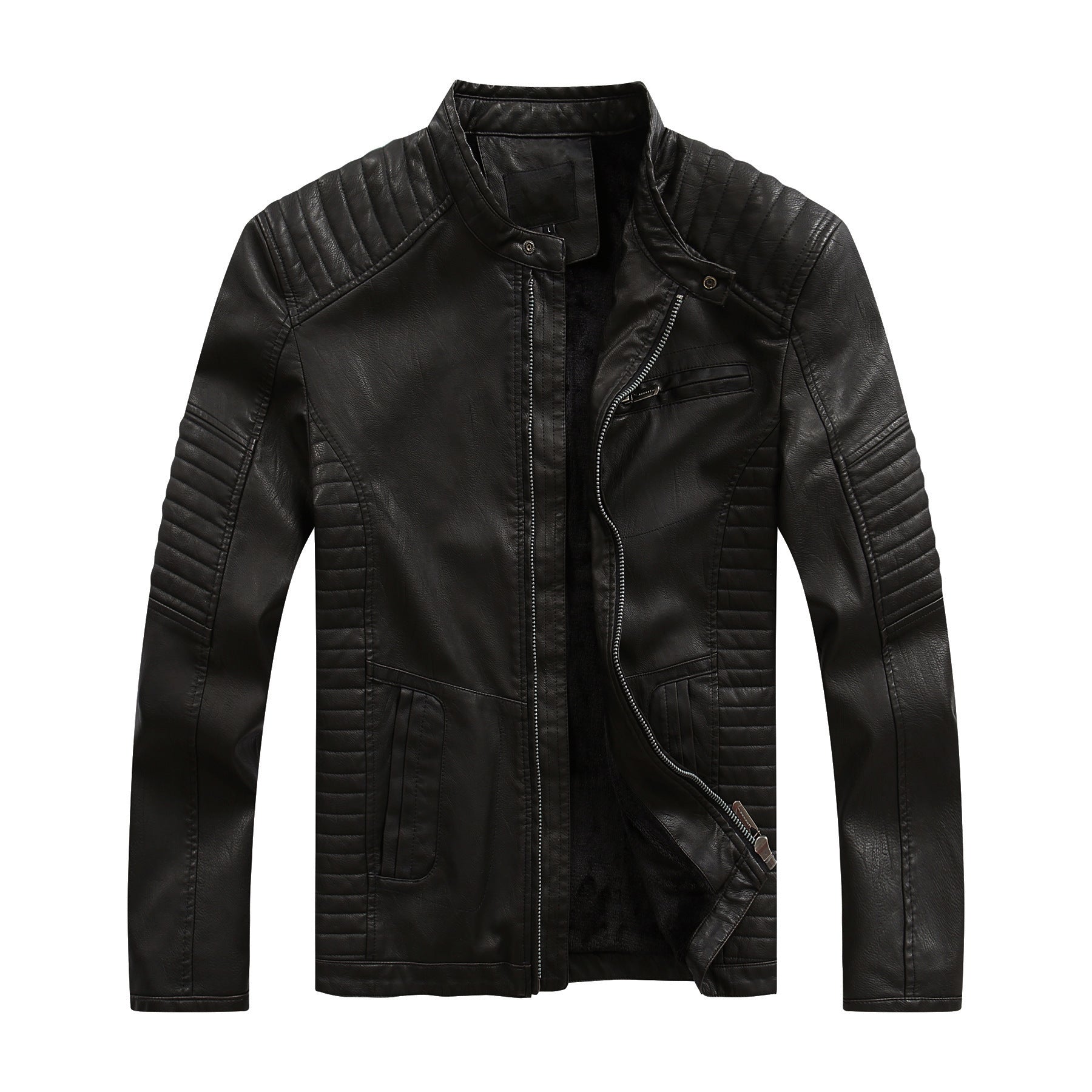 Style Washed Men's Pu Leather Jacket 3New