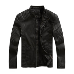 Style Washed Men's Pu Leather Jacket 3New