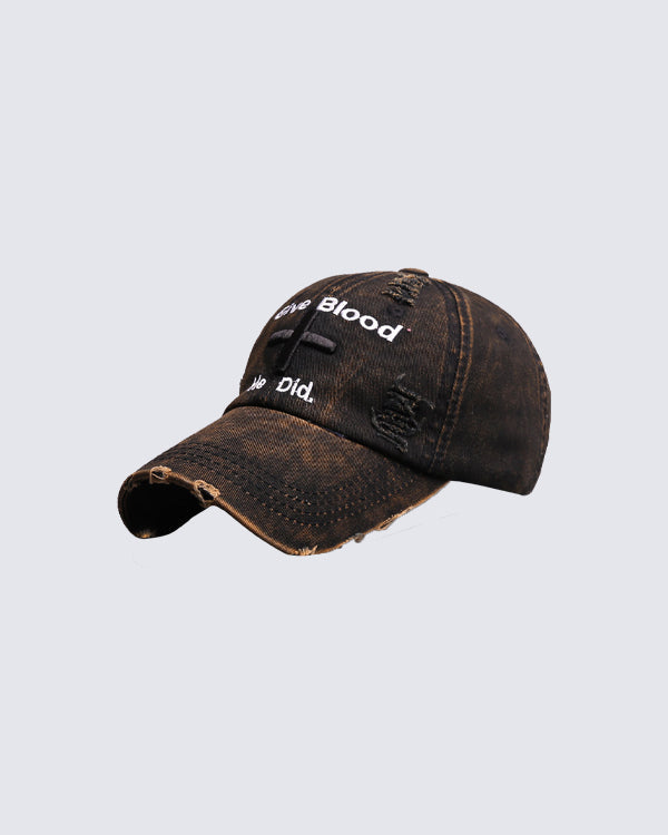 Vintage New Distressed Embroidered Baseball Cap Hover Image