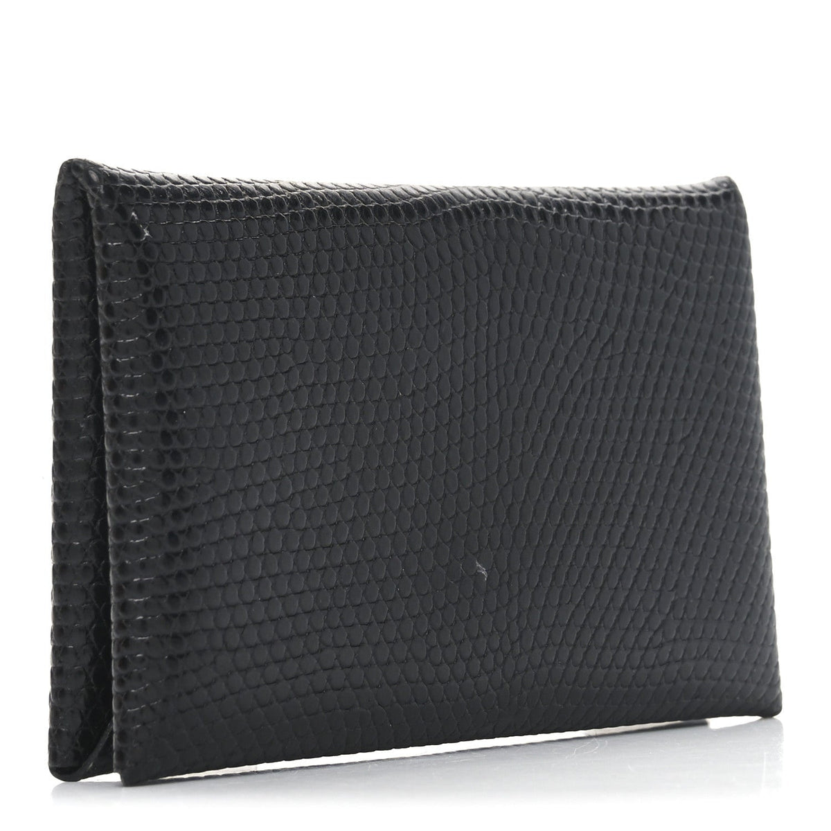 Lizard Calvi Card Case Black