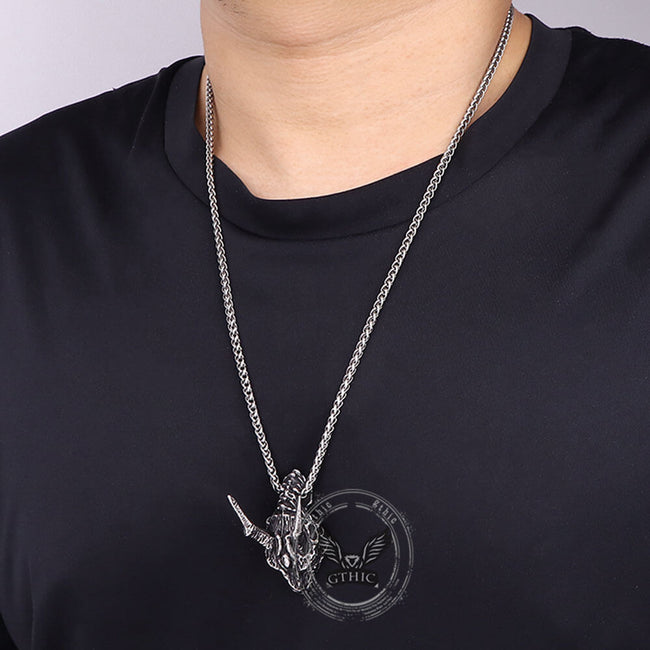 Domineering Dragon Head Stainless Steel Punk Pendant Main Image