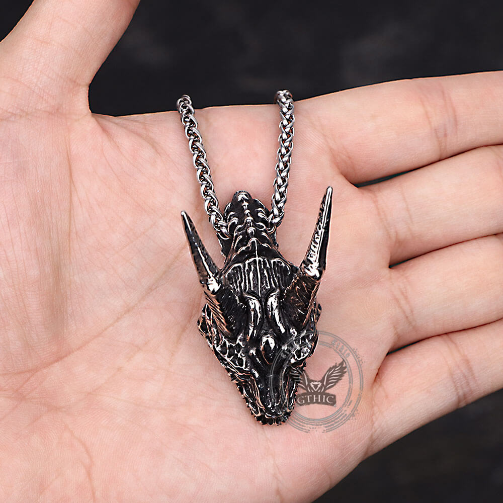 Domineering Dragon Head Stainless Steel Punk Pendant