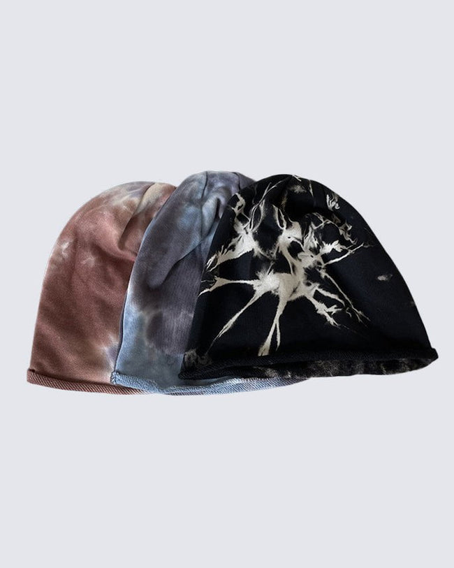 Street Style Tie-Dye Loose Knit Beanie Main Image