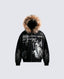 Vintage Zipper Faux Fur Hoodie