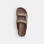 Coach Outlet Double Banded Sandal In Signature Jacquard