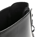 Glossed Calfskin Funk Ankle Boots 36 Black