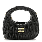 Nappa Matelasse Mini Wander Hobo Black