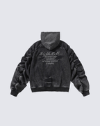 Vintage Washed Oversized Zip-Up Hoodie