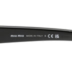 Acetate Oval Reverie Sunglasses SMU B09 Black