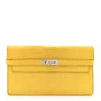 Matte Alligator Kelly Longue Wallet Mimosa