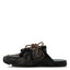X NEW BALANCE Bleached Calfskin 530 SL Slip-On Sneakers Mules 37 Black