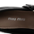 Nappa Vitello Nevada Double Buckle Ballerina Flats 36 Black