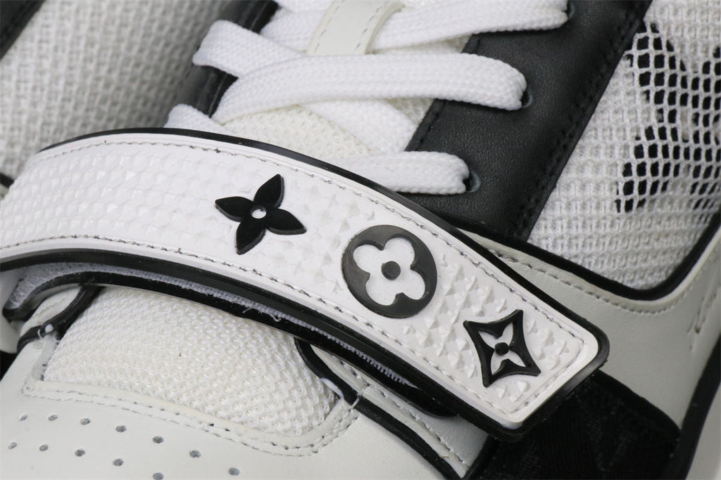 LV Trainer Low 'Velcro Strap - Black Monogram Denim'