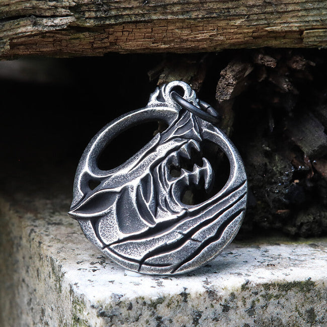 Fenrir Wolf Stainless Steel Animal Pendant Hover Image