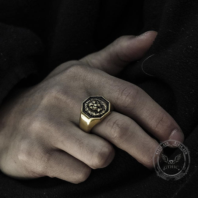 Fierce Lion Stainless Steel Ring Main Image