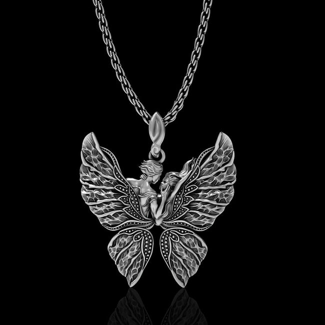 Free Love Butterfly Sterling Silver Pendant Hover Image