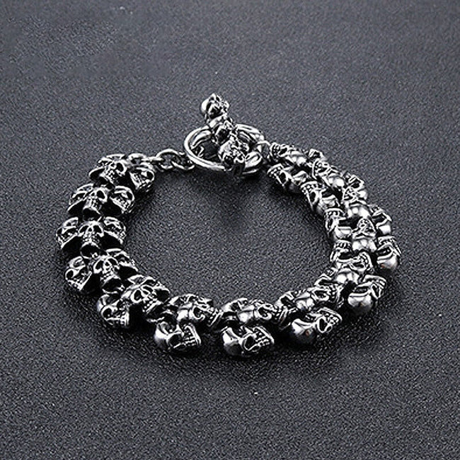 Gothic Skull Domineering Stainless Steel Bracelet Hover Image