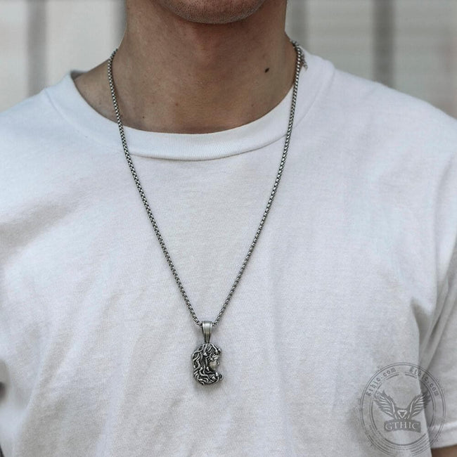 Greek Mythology Medusa Pure Tin Necklace Main Image