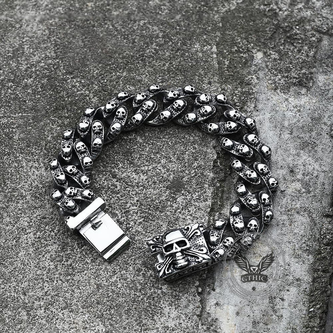 Punk Ghost Head Stainless Steel Skull Bracelet Main Image