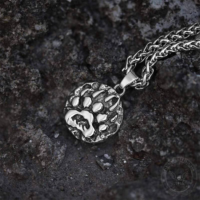 Bear Claw Amulet Stainless Steel Viking Necklace Main Image