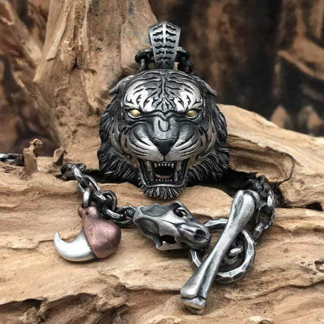 Original Handmade Tiger King Pendant Hover Image