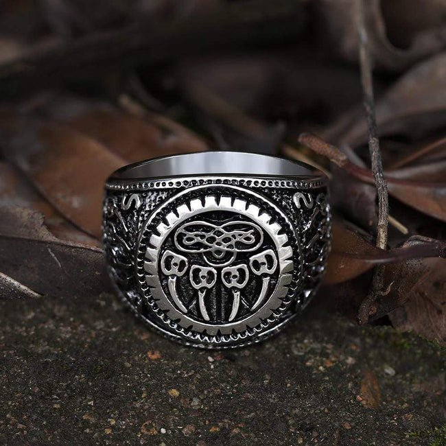 Bear Claw Stainless Steel Viking Ring Hover Image