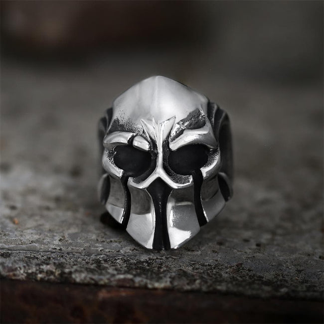 GTHIC Sparta Stainless Steel Skull Ring Hover Image