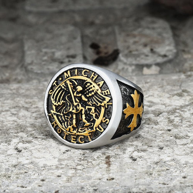 Guardian Angel Templar Knight Ring Hover Image