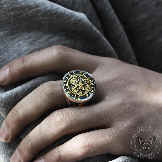 Guardian Angel Templar Knight Ring Main Image