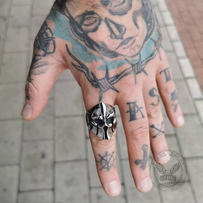 GTHIC Sparta Stainless Steel Skull Ring Main Image