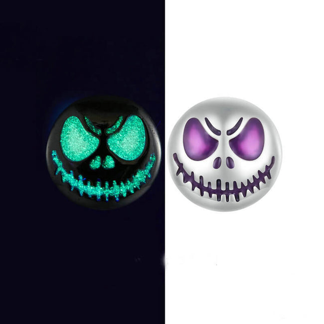 Halloween Luminous Ghost Sterling Silver Stud Earrings Hover Image