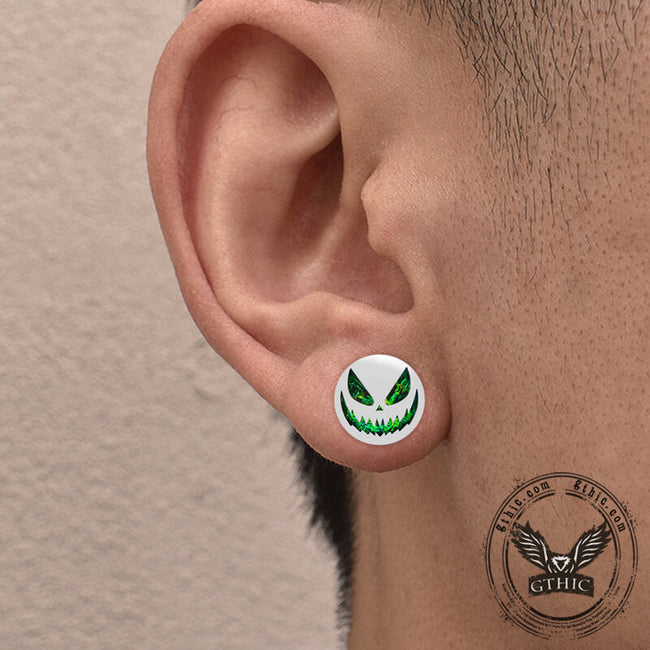 Halloween Pumpkin Stainless Steel Ear Gauges Main Image