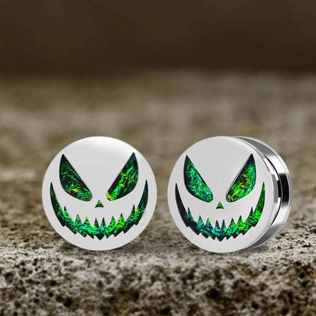 Halloween Pumpkin Stainless Steel Ear Gauges Hover Image