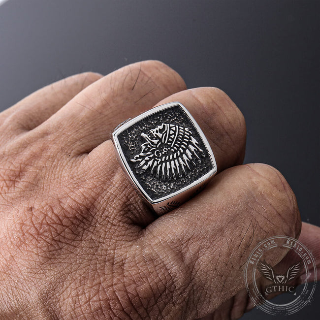 Indian Stainless Steel Skull Ring Main Image
