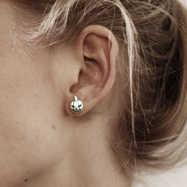 Jack-O'-Lantern Sterling Silver Stud Earrings Main Image