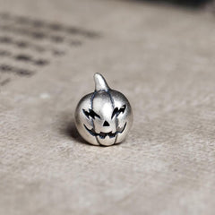 Jack-O'-Lantern Sterling Silver Stud Earrings