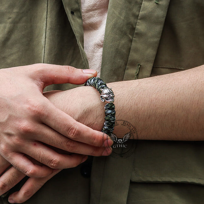Japanese Oni Alloy 7 Core Paracord Bracelet Main Image