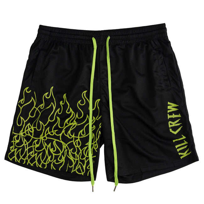 RELAXED CUT SHORTS FLAME - BLACK / GREEN Hover Image