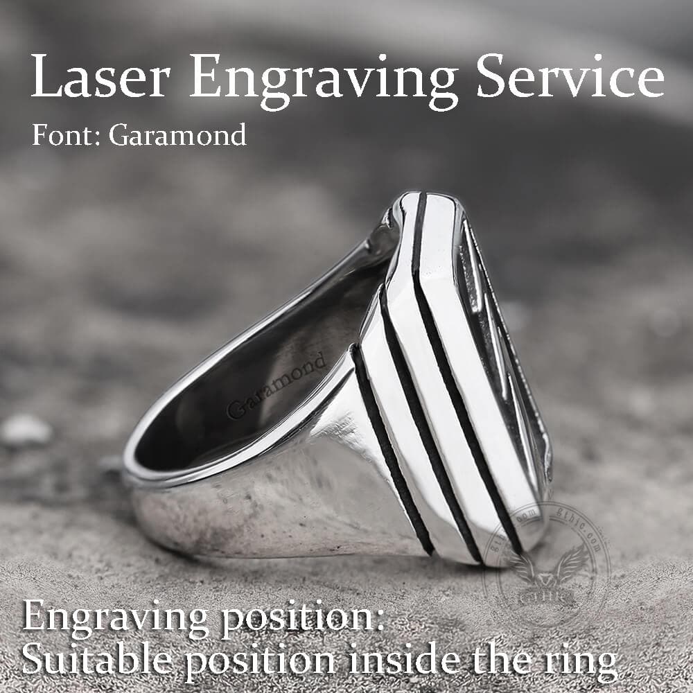 Lightning Bolt Stainless Steel Ring