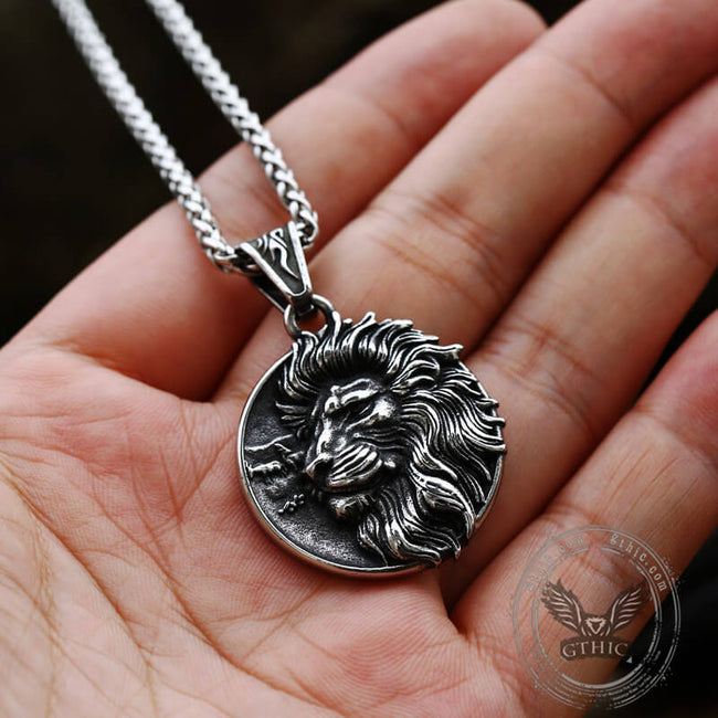 Majestic Lion Head Stainless Steel Pendant Main Image