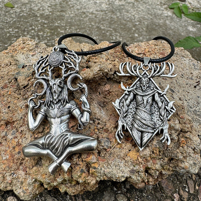 Natural Force Wendigo Skull Stainless Steel Pendant Hover Image