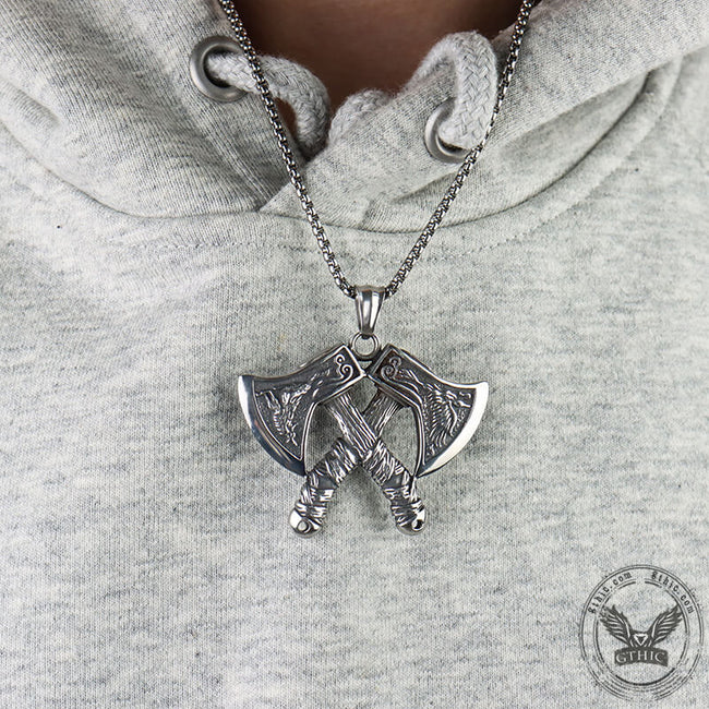 Nordic Axe Stainless Steel Viking Pendant Main Image