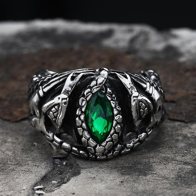 Power Snake Stainless Steel Beast Ring Hover Image
