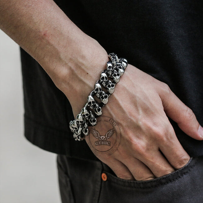 Punk Chain Stainless Steel Skull Bracelet Main Image